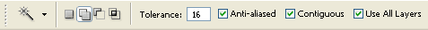 Set Magic Wand tolerance and Add-to-selection