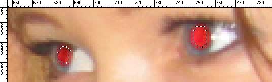 After selecting both eyes with Magic Wand